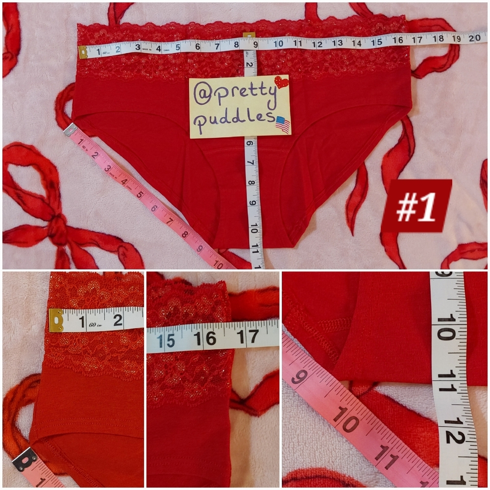 ❤️ XXL VS The Lacie Shimmer Lace-Waist Cotton Hiphugger Panty #1 ❤️ - Picture 3 of 11